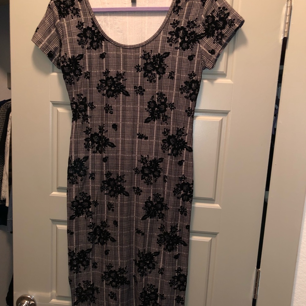 Cute tea length body hugging dress